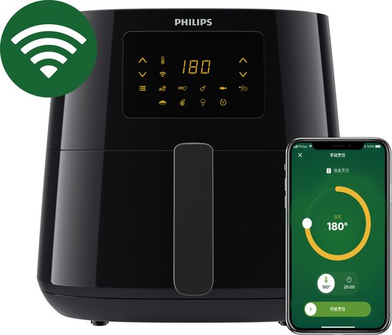 Philips Essential Connected 5000 Series - HD9280/70 - 6,2 Liter (XL) - Rapid Air-Technologie - 7 voreingestellte Programme - Quickclean