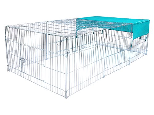 EUGAD Recinto Libero Kaninchenstall - Verzinktes Metall - 180 x 120 x 60 cm