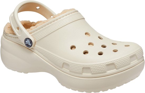 Crocs Classic Platform Lined Clogs, beige, EU 38–39, Damen