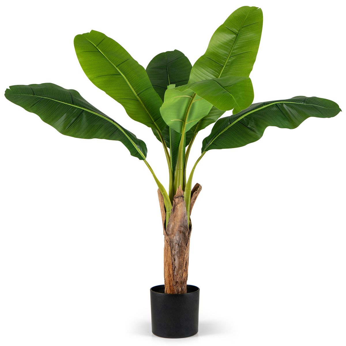 Coast Kunstpflanzen-Set – Tropische Palme und Paradiesvogelblume – 2 Stück – 107 cm – Grün