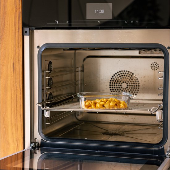 Safecourt Frischhaltebehälter - komplett aus Glas (100% frei von Mikroplastik) - Backofen, Gefrierschrank, Mikrowelle und Spülmaschine - 8-teiliges Set