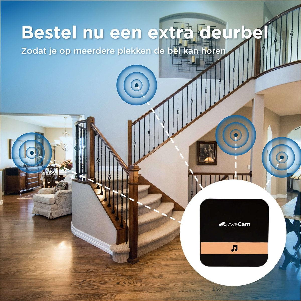 AyeCam Wireless Chime - für AyeCam Video-Türklingel - 1 Stück - Dutch Manual