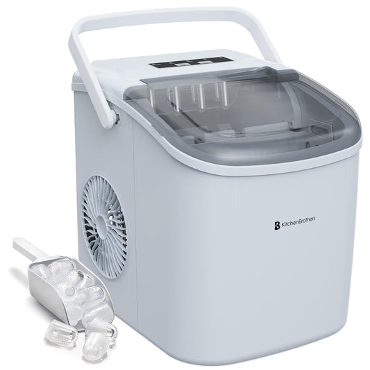 KitchenBrothers Eiswürfelbereiter - 1,2 Liter - 95 Watt - 32D x 31B x 25H - Weiß