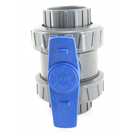 Fitt PVC-Kugelhahn für Schwimmbäder – 63 mm – blauer Griff