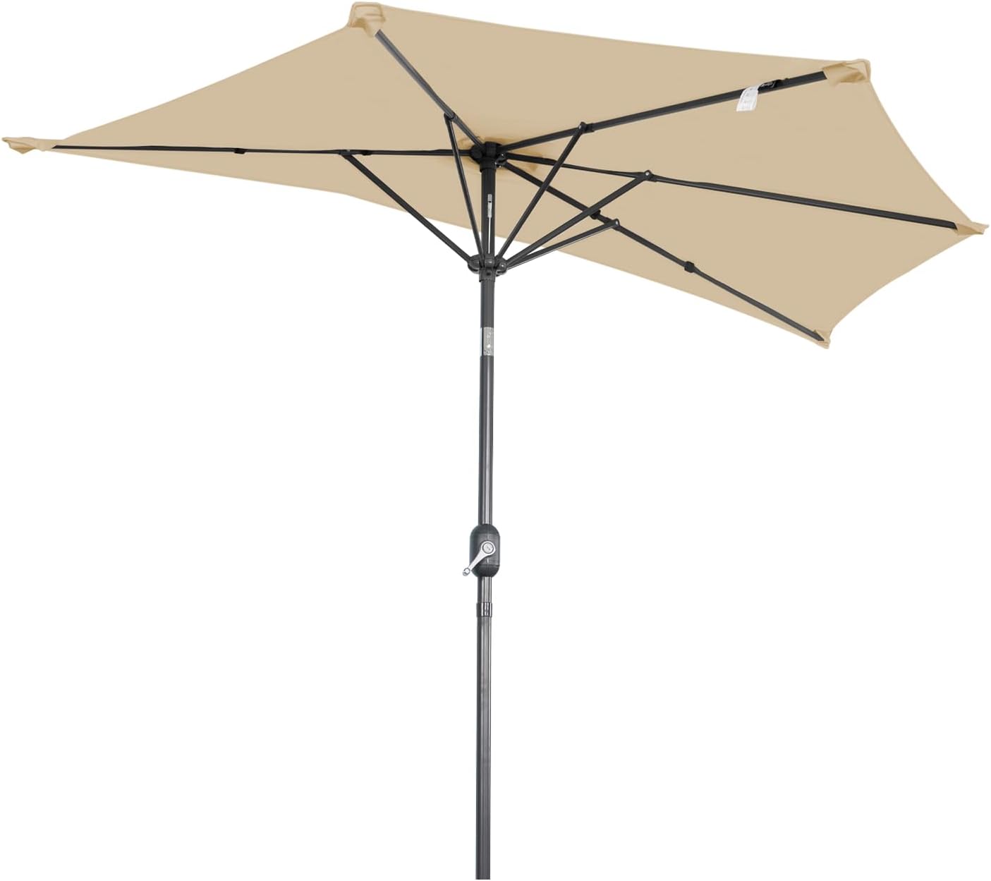 Angel Living Balkon-Sonnenschirm - halbrund - 245 x 122 cm - Beige