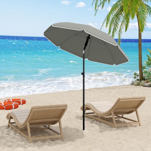 Woltu Parasol Balkonsonnenschirm - UV-beständig und wasserdicht - Höhe und Winkel einstellbar - Rund