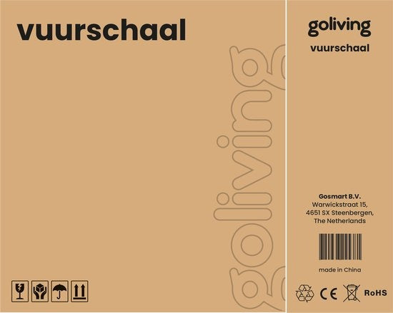 Goliving Outdoor Feuerschale - Feuerkorb - Gartenkamin - Stimmungsvolle Feuerstelle - Terrassenheizer - Stahl - Ã˜ 60cm
