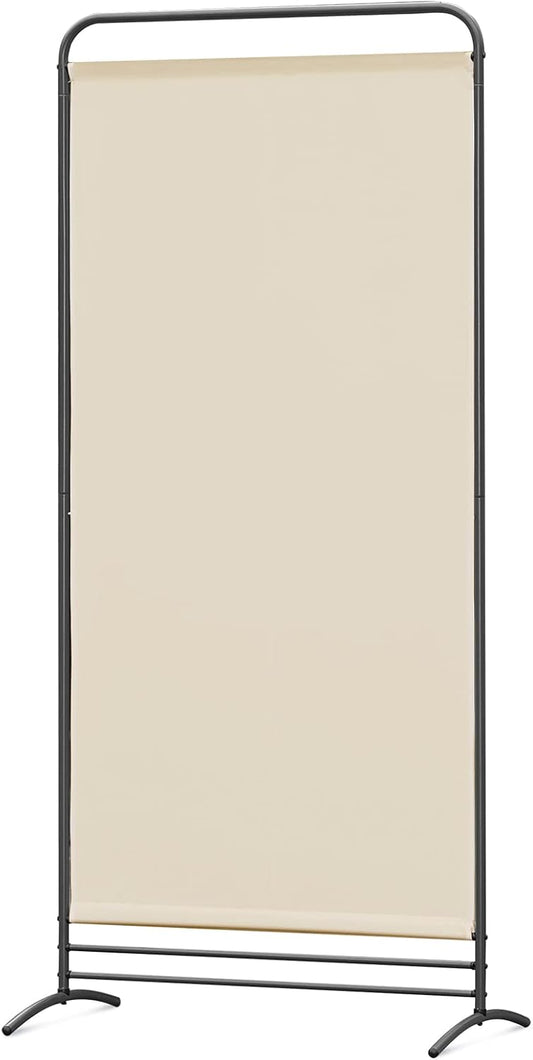Angel Living Paravent - 1-teilig - 81x180 cm - faltbar - freistehend - Metallrahmen - Raumteiler & Sichtschutz - Beige