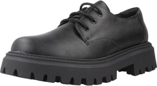 Geox J Maquinnens Mädchen-Uniformkleid-Schuhe Schwarz – Größe 41 EU – Atmungsaktive Derby-Slipper