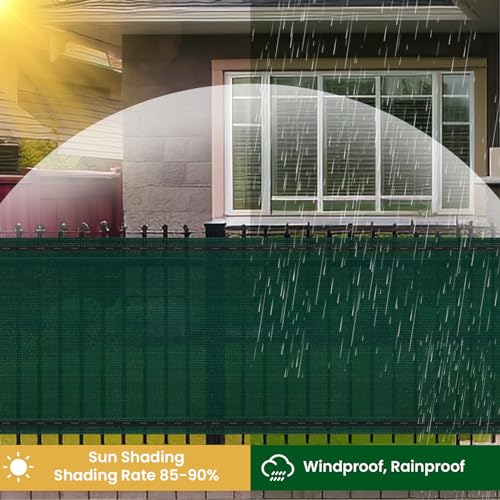 Woltu Schattentuch 1,5 x 15 m Grün - Sichtschutz und Windschutz für Garten und Balkon