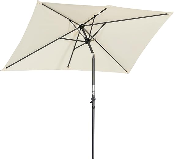 Angel Living Sonnenschirm - neigbar - 140 x 210 cm - Rechteck - Creme