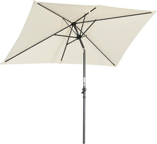 Angel Living Sonnenschirm - neigbar - 140 x 210 cm - Rechteck - Creme