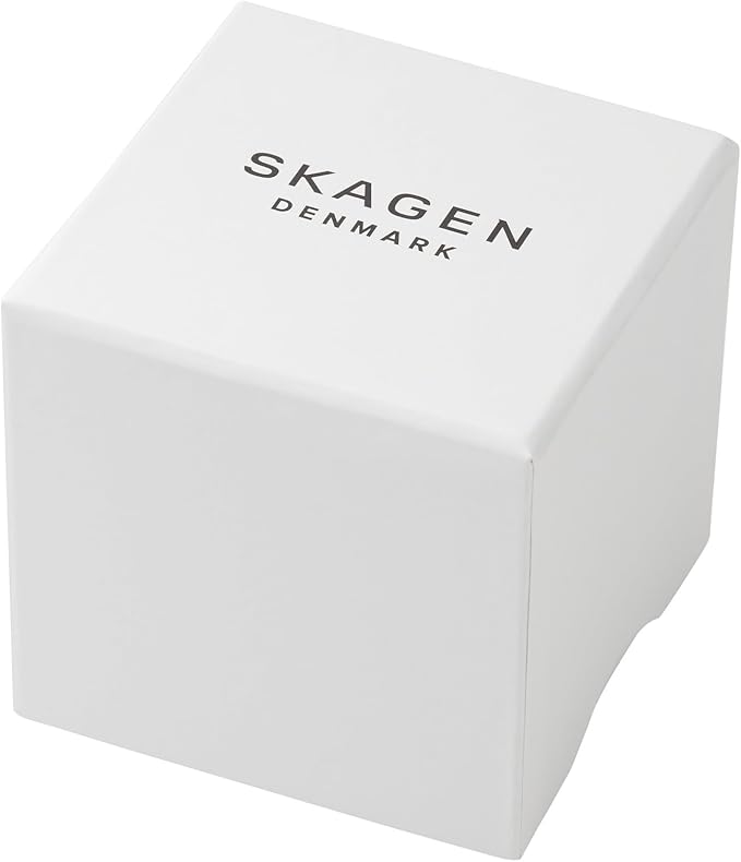 Skagen Melbye Titanium - 40 mm - Graues Titangehäuse - Blaues Zifferblatt - Braunes Lederband