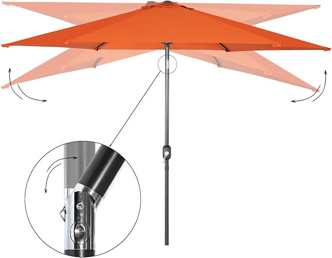 Angel Living Sonnenschirm - 300 cm - Terrassen-Sonnenschirm - Taupe - Aluminium - Polyester - UV50+