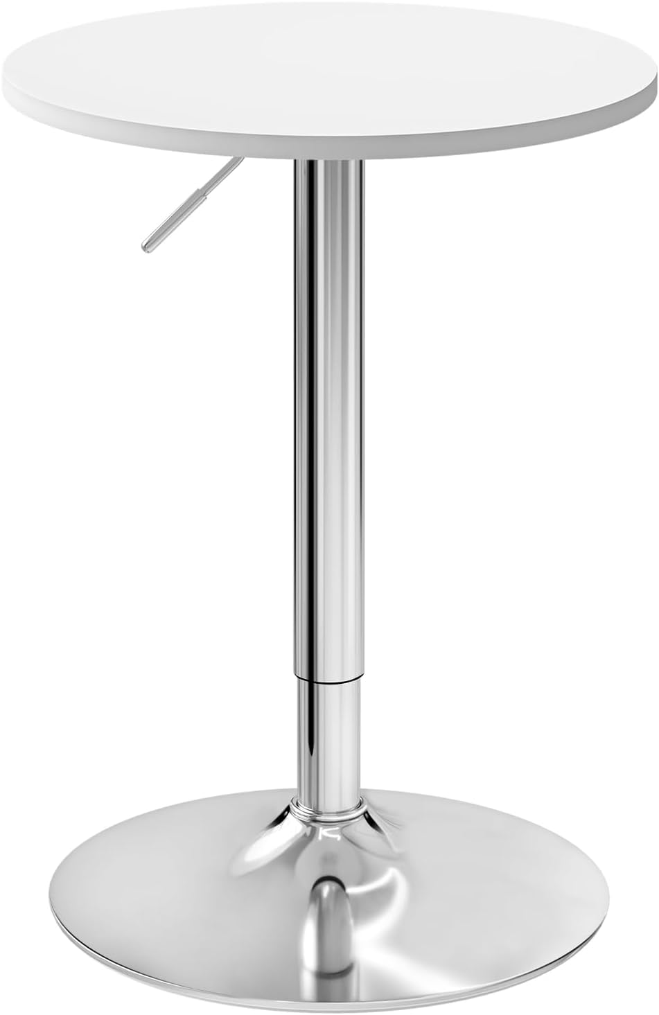 WOLTU Verstellbarer Bartisch – Ø 52 cm – Höhe 70–91 cm – drehbar – Chromfuß Ø 45 cm