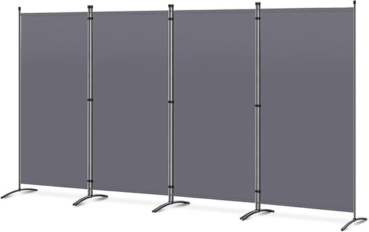 Angel Living Paravent – 4 Paneele – 324 x 180 cm – Grau – Freistehend