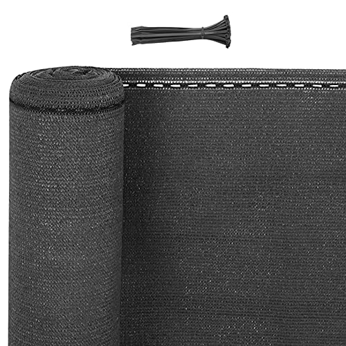 Woltu Sichtschutzwand - HDPE 180 g/m² - Anthrazit - 1,2 x 20 m