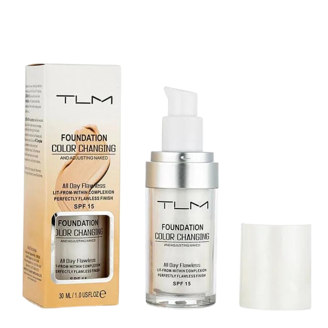 Faas TLM Foundation - Farbverändernde Foundation - Passt sich dem Hautton an - Feuchtigkeitsspendend & hypoallergen - 24 Stunden Halt - Wasserfest - Ultra HD Make-up - Sonnenschutzfaktor 15