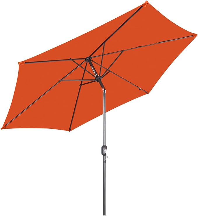 Angel Living Sonnenschirm - 300 cm - Terrassen-Sonnenschirm - Taupe - Aluminium - Polyester - UV50+
