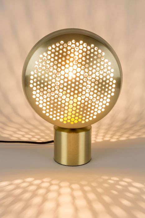 Zuiver Gringo Tischleuchte - Gold - Rund - 1,50 m Kabellänge - 230 V - 22.50 x 12 x 30.50cm - 4 W pro Lichtpunkt