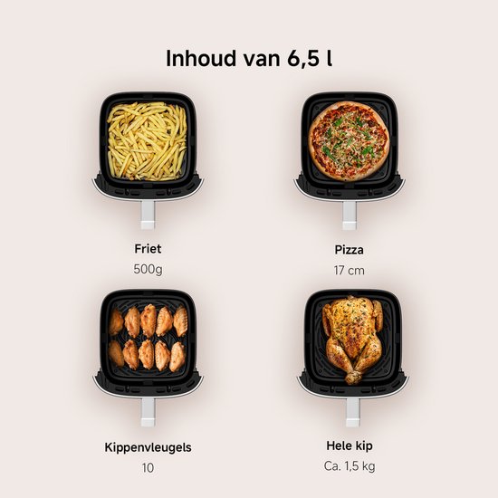 Xiaomi Heißluftfritteuse XL 6,5 l – 220 °C – Für 500 g Pommes – Schwarz