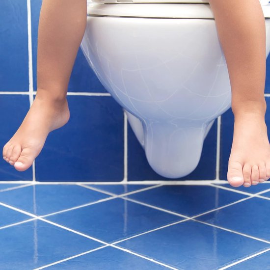 Universeller Toilettensitz für Kinder – Kindertoilettensitz – WC-Sitzerhöhung – Tragbarer Toilettensitz mit Griffen – Rutschfest – Weiß