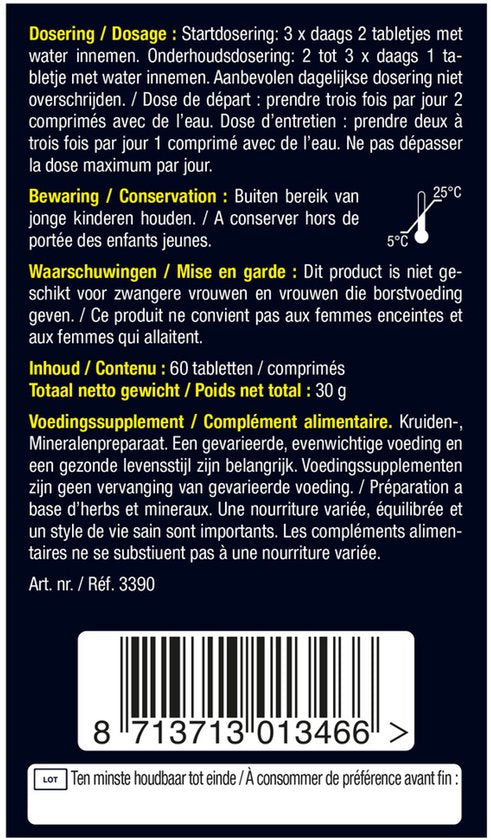 Lucovitaal Moisture Balance Tabletten Nahrungsergänzungsmittel - 60 Tabletten
