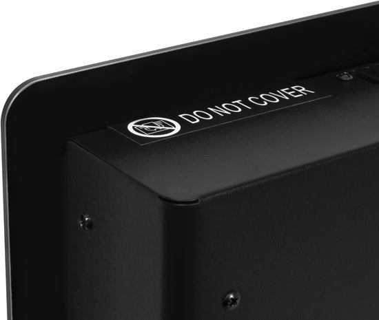 VONROC Luxury electric heater - Konvektorheizung mit Glasscheibe - 1250W/2500W- Beheizt Räume bis zu 30m2 - Gesteuert sowohl mit App (über Wifi) als auch manuell - Einstellbarer Thermostat und Timer - Schwarz