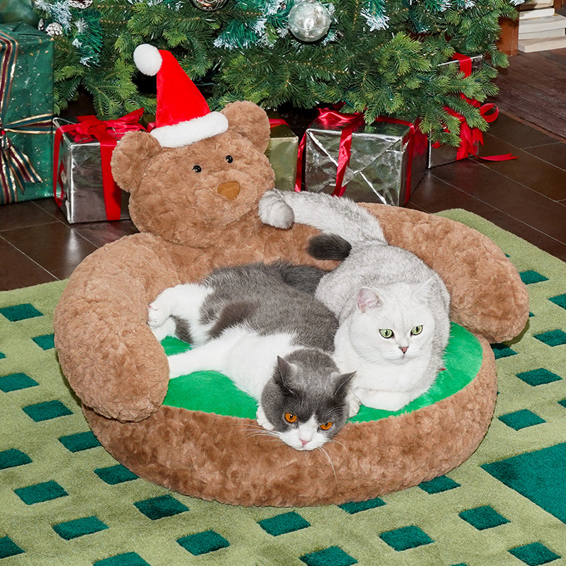 Diese Haustierbank mit Weihnachtsbär