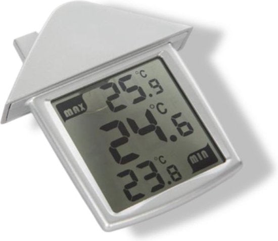 Perel Fensterthermometer, digital, innen und außen, transparent
