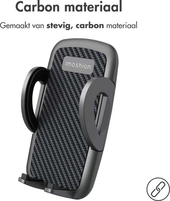 imoshion Telefonhalterung Auto-Belüftung - GSM-Halterung - Autozubehör - Einstellbar - Universal - Carbon - Telefonhalterungen Auto - Schwarz