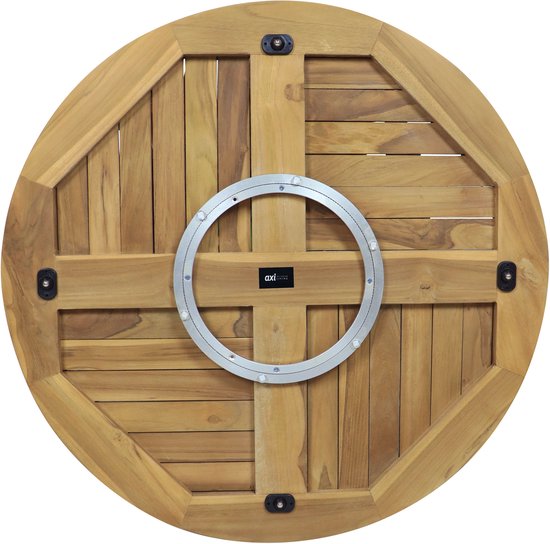 AXI Sari Teak-Drehteller Ø 80 cm – Lazy Susan – Rundes Tablett – Drehbares Servierelement – Teakholz – Für den Tisch – Für drinnen und draußen