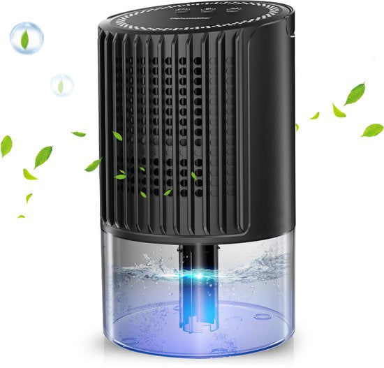 Swinkle® - Luftentfeuchter - Entfeuchtet bis zu 0,35 Liter pro Tag - geeignet für Wohnzimmer, Schlafzimmer, Badezimmer - schwarz