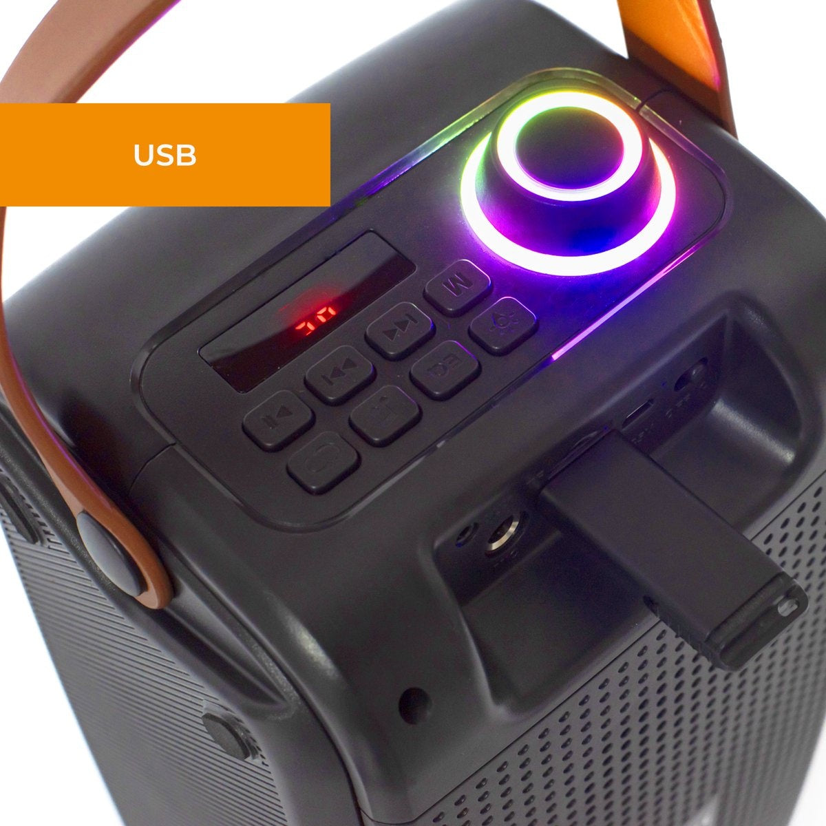 Denver Bluetooth-Lautsprecher Wireless - Lichteffekte - AUX - Schwarz