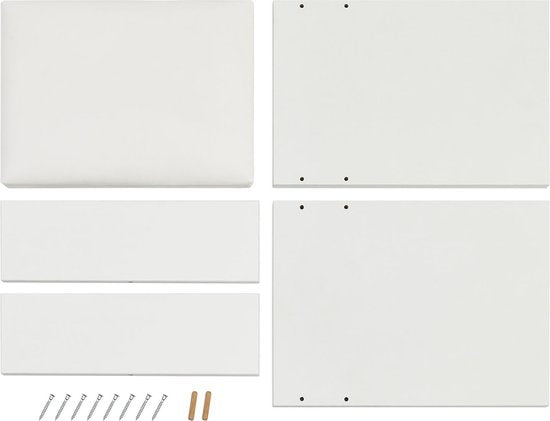 Schminktischhocker aus Holz / Hocker Melly - Weiß - 40 x 30 x 43 cm