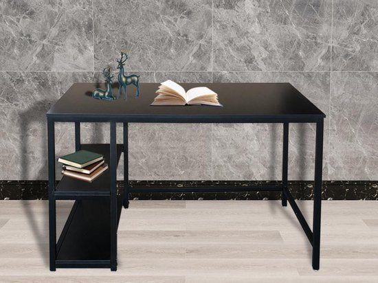 Schreibtisch Tough - Computertisch - Industriedesign - mit Ablagefächern - schwarz