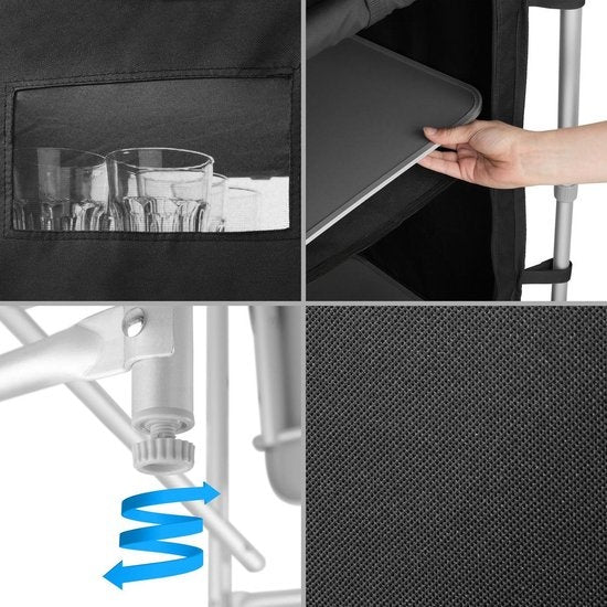 tectake - Campingküche 76x53,5x107cm schwarz - 403346