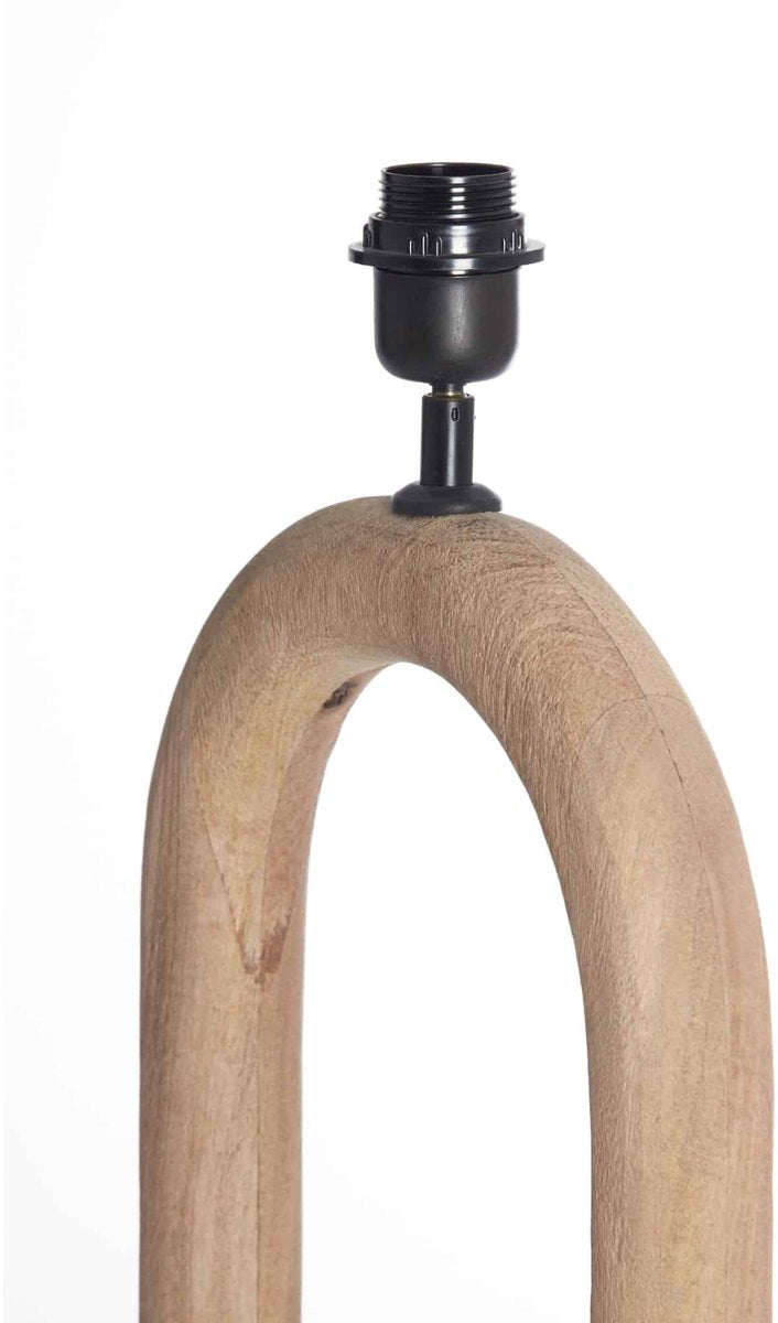Light & Living Tischleuchte Paceco braun - 30x12x59 cm - Lampenfuß aus Holz - Wohnzimmer | Schlafzimmer