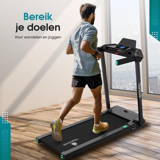 TibaGoods Elektrisches Laufband - Walking Band - Heimtrainer - klappbar - 9% manuelle Steigungsfunktion - 12 Programme - Sport - 1 bis 12 kmh - Walking Pad - Für Zuhause