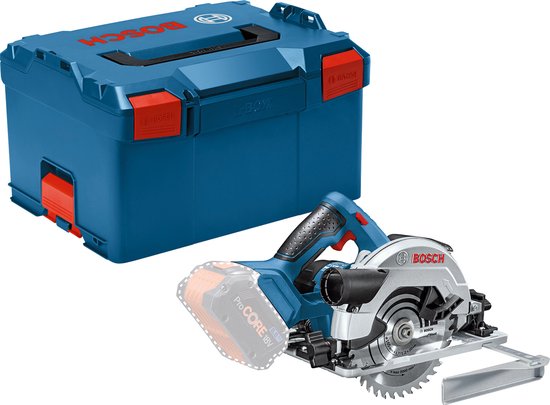 Bosch Professional GKS 18V-57 G – Akku und Ladegerät nicht im Lieferumfang enthalten, 1x Sägeblatt „Standard for Wood“ 165 mm, Absaugadapter, Innensechskant, Parallelanschlag