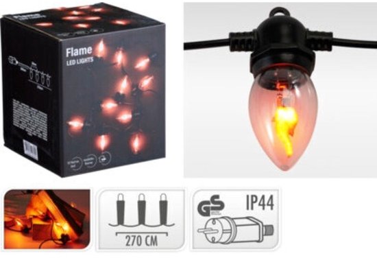 Flammenbeleuchtung mit 10 Lampen