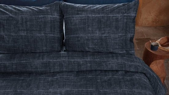 Vtwonen Vintage Indigo Bettbezug - Lits-Jumeaux - 240x200/220 - Dunkelblau