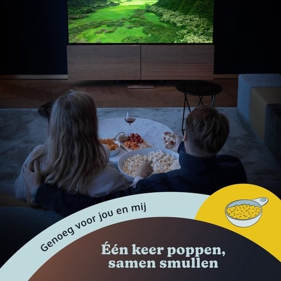 JAP Appliances Happy Pops - Retro-Popcornmaschine (2-3 Personen) 1200W - Inklusive Mess- und Butterschmelzlöffel - Fertig in 3 Minuten - Ã–lfrei - Blau