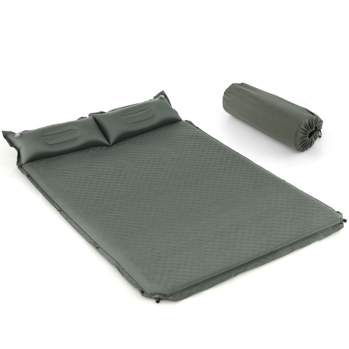 Coast Campingmatte 2-Personen - Selbstaufblasend - Wasserdicht - 187 x 69 x 4 cm - Grün