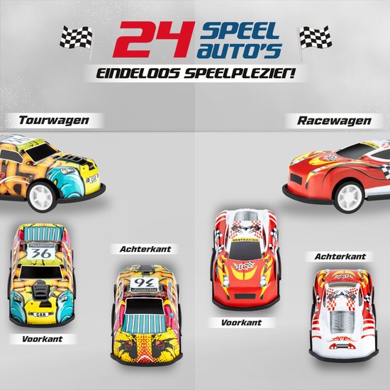 Vertrex Spielzeugauto-Set - 24 Teile - Autos für Jungen - Pull Back Wheels Autos - Autos - Spielzeugautos