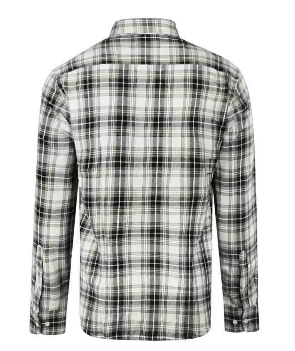 McGregor Flanellhemd Winter Salbei Kariert Grün/Grau/Weiß - XL