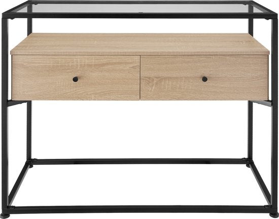 tectake - Konsolentisch Sideboard Reading - industriell - hellbraun - 101,5x41,5x80,5cm - 404691