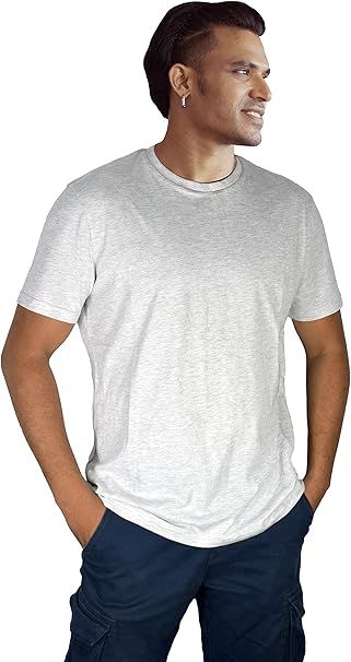PANTONECLO Herren T-Shirt Multipack 6 Stück - Lange und kurze Ärmel, Schwarz, Grau, Dunkelgrau, Größe XL