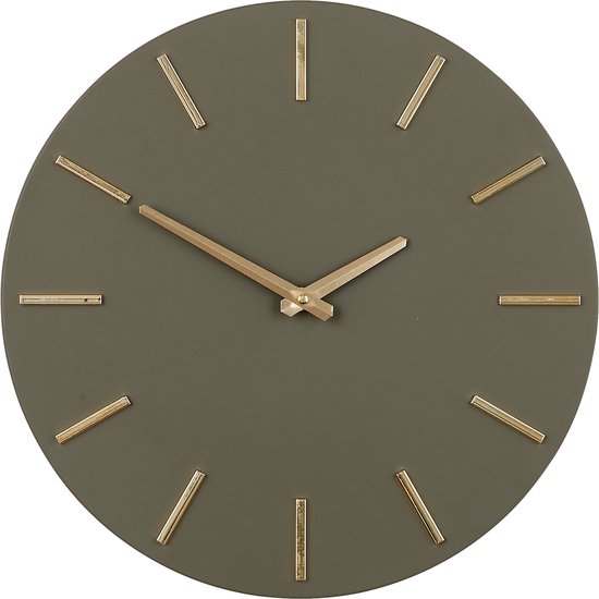Mica Decorations Brixen Wanduhr - Ø36 cm - Dunkelgrün