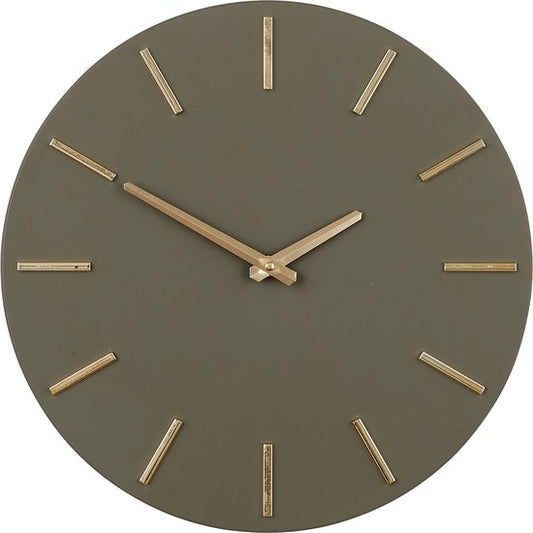 Mica Decorations Brixen Wanduhr - Ø36 cm - Dunkelgrün